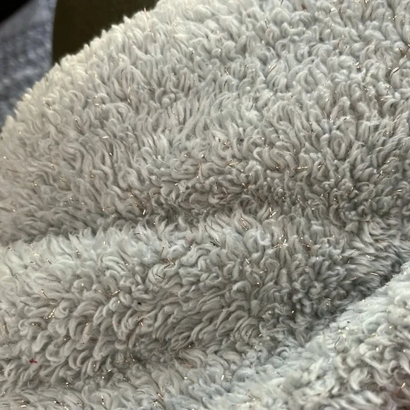 Adidas Girl Loose Fit Glitter Sherpa Pull Over - Picture 7 of 9